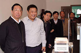 安徽省餐饮协会会长张会长,秘书长佘林明，米线董事长王仁等领导来我公司参考指导