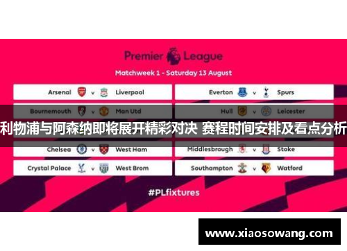 利物浦与阿森纳即将展开精彩对决 赛程时间安排及看点分析